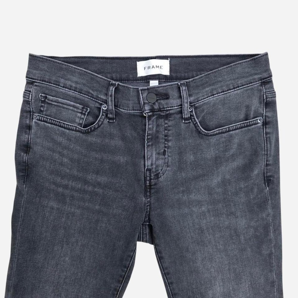 FRAME Denim Slim Jeans Washed Black Grey OPLGJ292 Womens Size 26